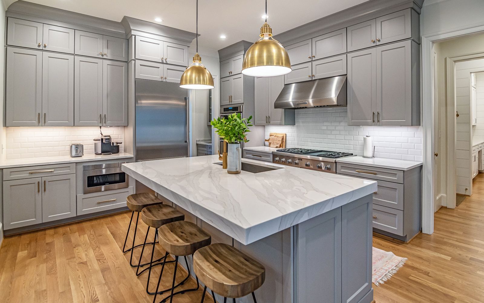 Remodeled kitchen with island